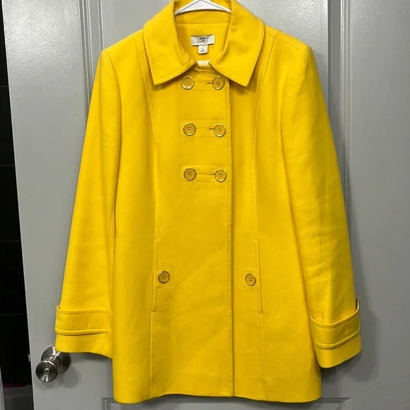 Ann taylor peacoat yellow